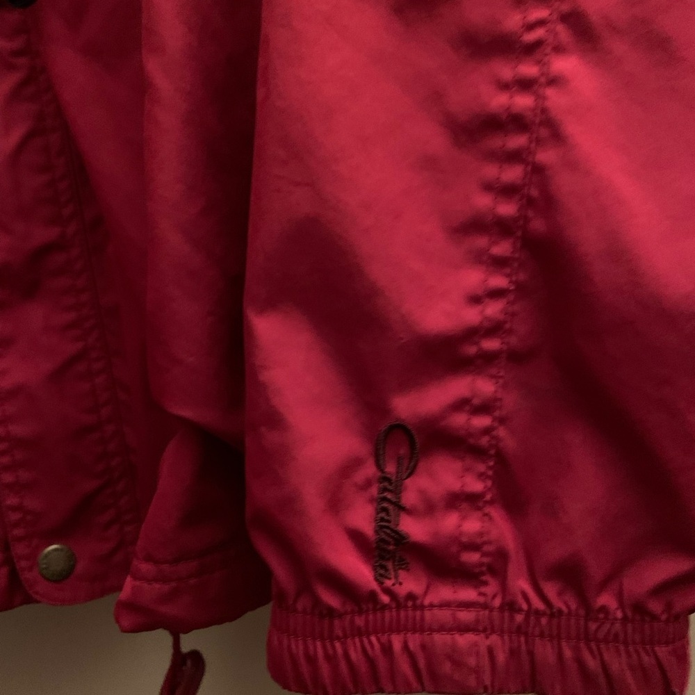 Catalina Cotton Womens XL Jacket Coat Red Hooded Outerwear Clothing Golfing - Picture 2 of 4